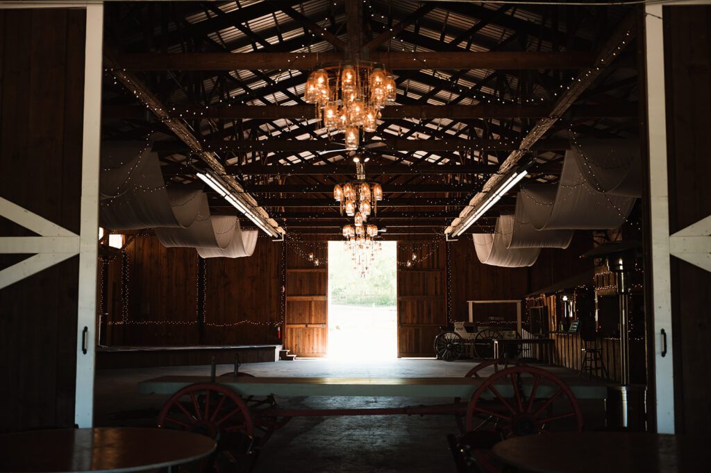 The Buckhorn Barn with its doors open to the light