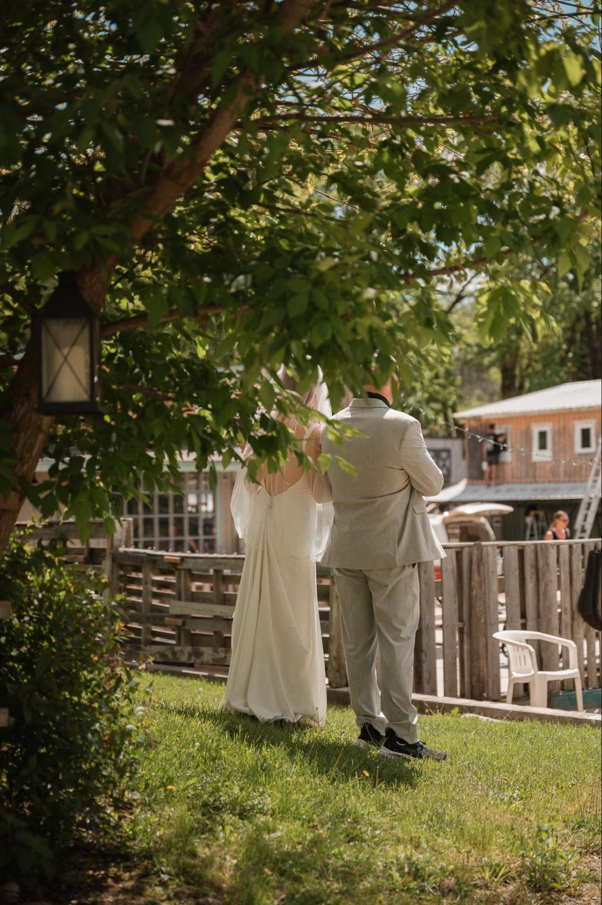 Couple at the garden gate
