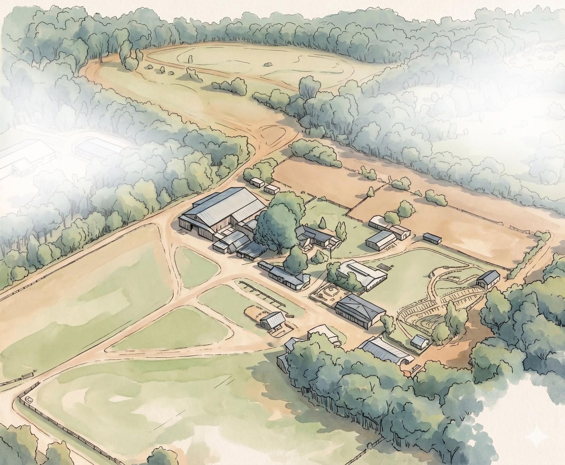 Illustrated aerial map of the Jennings Holler property
