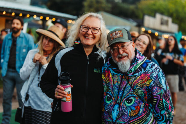 A grinning couple at Wise Fest